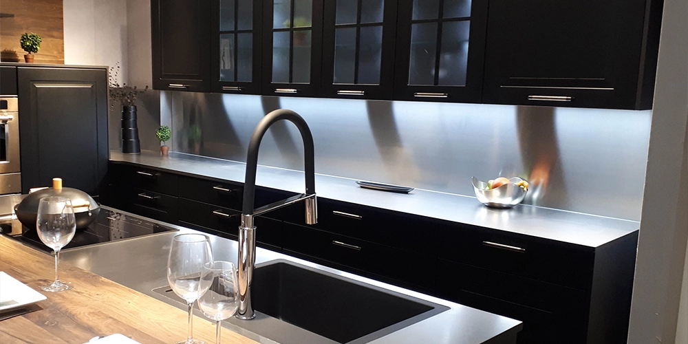 Crédence en inox cuisine