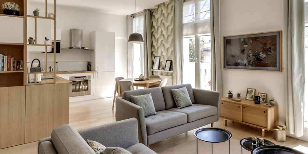 Décoration style scandinave bois et blanc